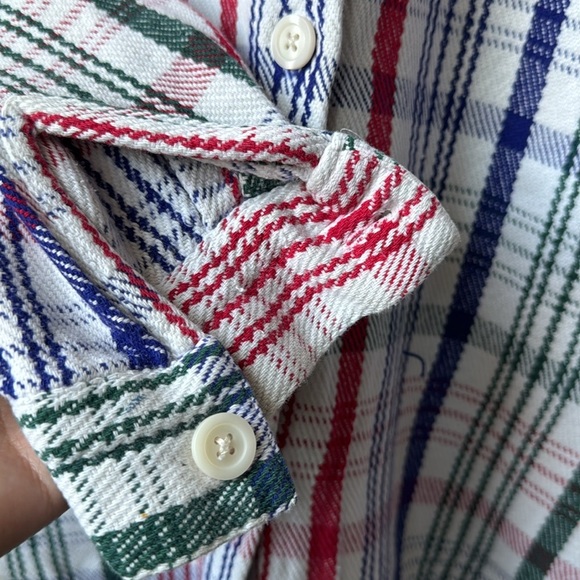 Vintage Old Navy Clothing Co. Plaid Knit Button-Up Flannel Red, Green,Blue,white - Picture 4 of 11